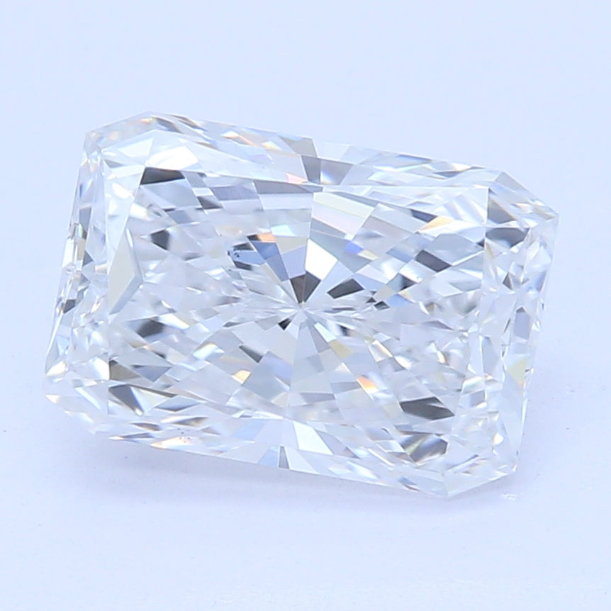1.0 Carat Radiant Lab Diamond with  Cut Diamond in 14KT  view 1
