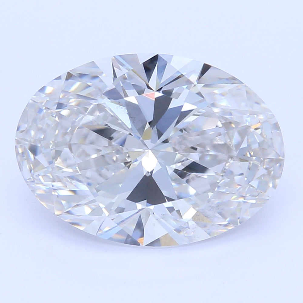 1.83 Carat Oval Lab Diamond with  Cut Diamond in 14KT  view 1
