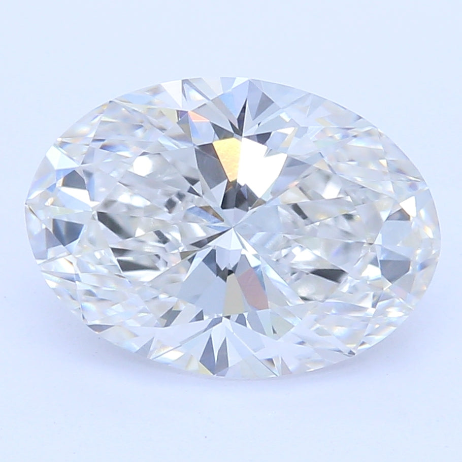 1.31 Carat Oval Lab Diamond with  Cut Diamond in 14KT  view 1
