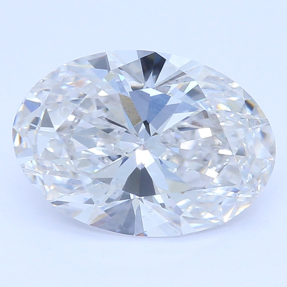 1.39 Carat Oval Lab Diamond with  Cut Diamond in 14KT  view 1
