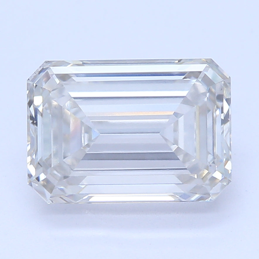 1.32 Carat Emerald Lab Diamond with  Cut Diamond in 14KT  view 1
