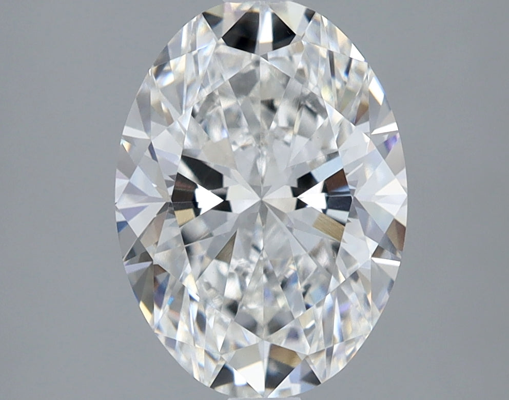 2.08 Carat Oval Lab Diamond with  Cut Diamond in 14KT  view 1
