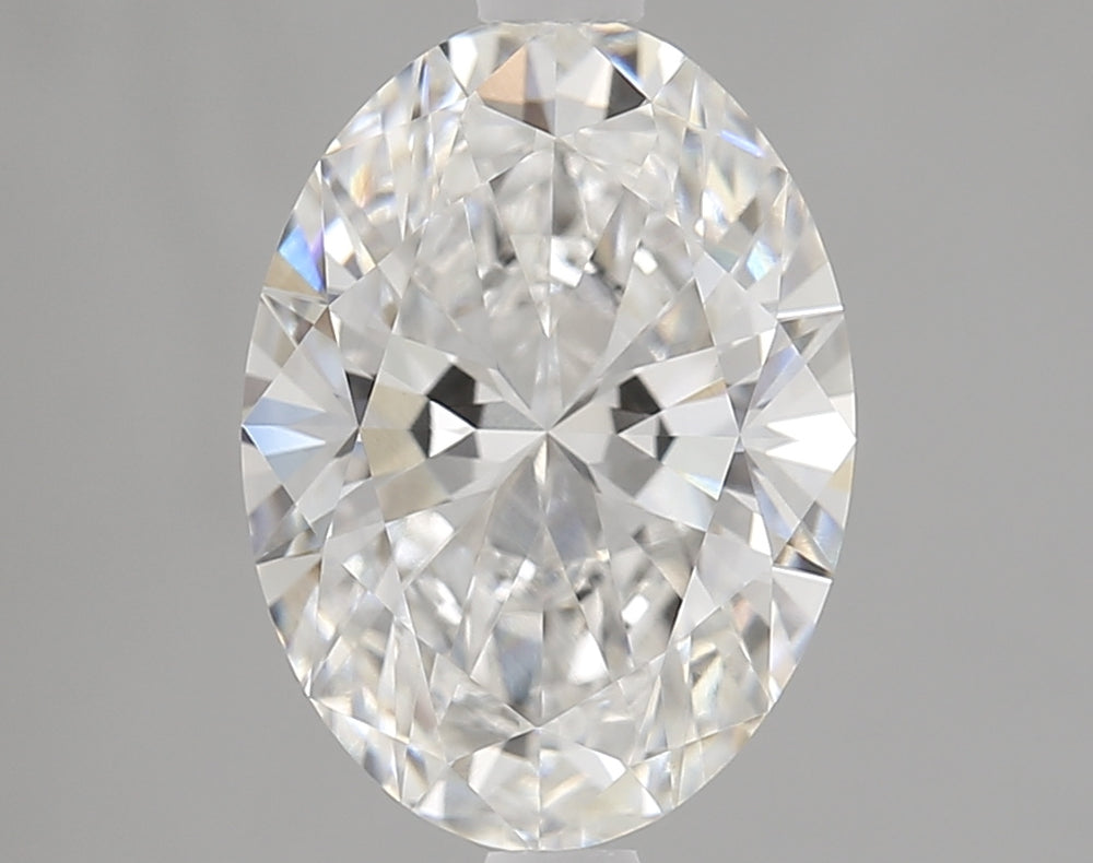 2.56 Carat Oval Lab Diamond with  Cut Diamond in 14KT  view 1
