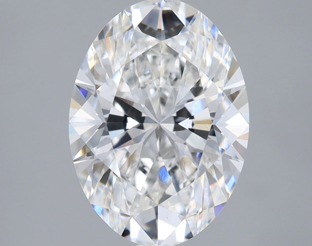 2.63 Carat Oval Lab Diamond with  Cut Diamond in 14KT  view 1

