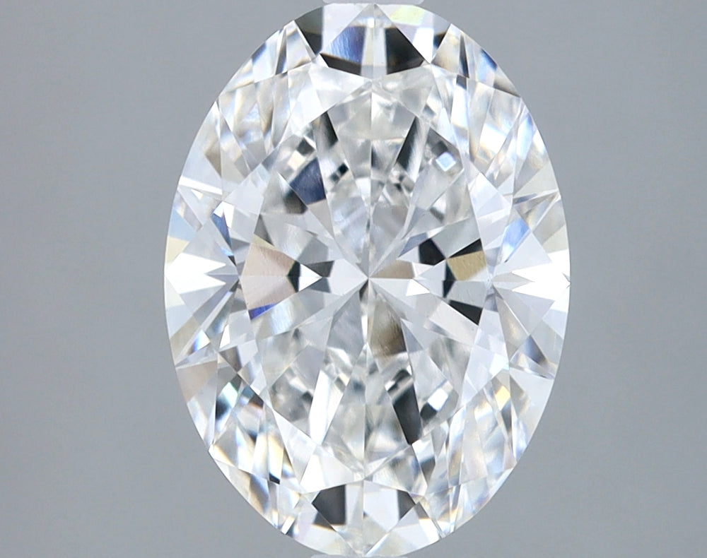 2.2 Carat Oval Lab Diamond with  Cut Diamond in 14KT  view 1
