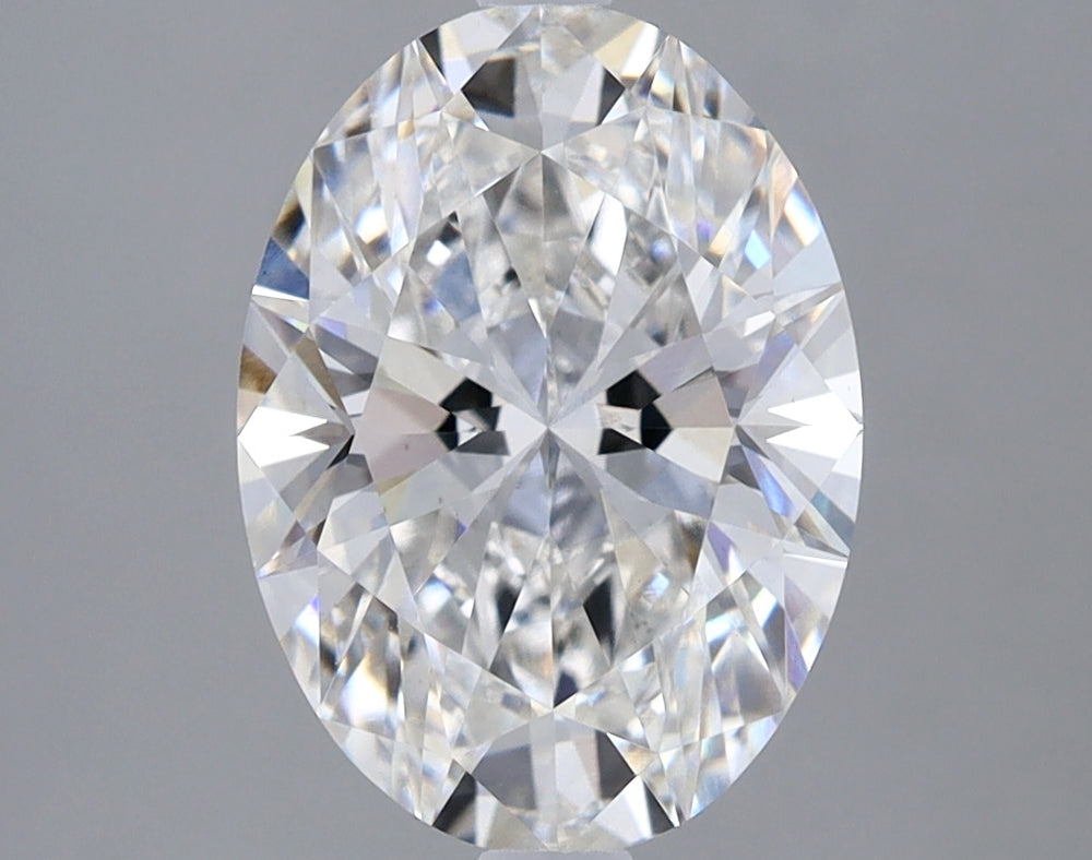2.73 Carat Oval Lab Diamond with  Cut Diamond in 14KT  view 1
