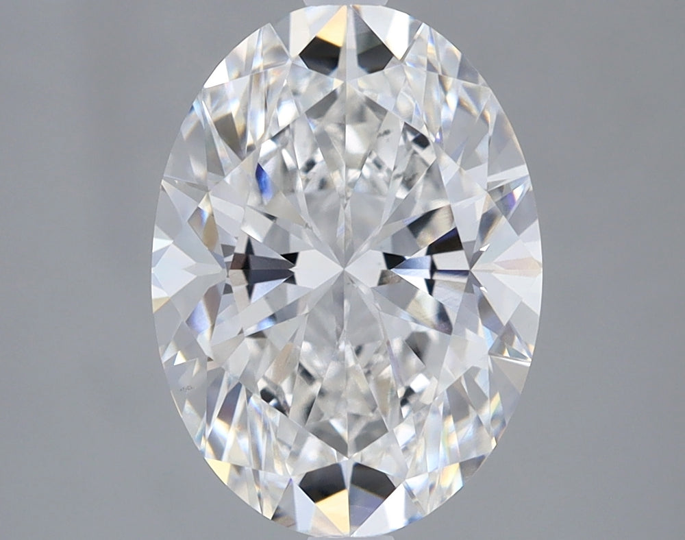 2.75 Carat Oval Lab Diamond with  Cut Diamond in 14KT  view 1
