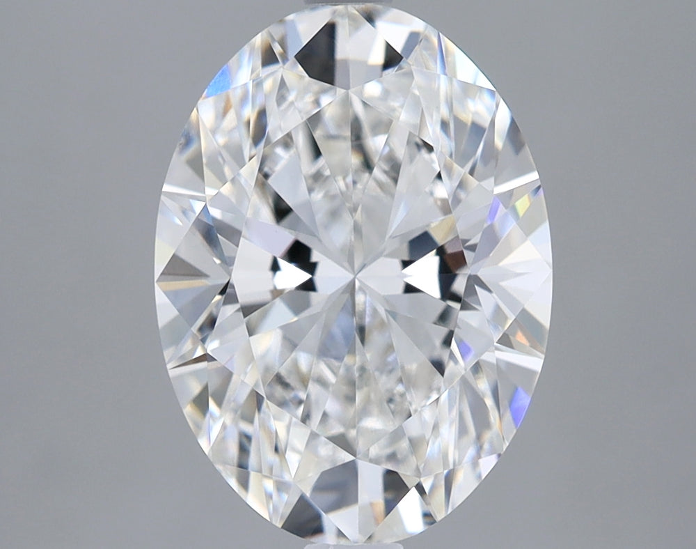 2.68 Carat Oval Lab Diamond with  Cut Diamond in 14KT  view 1
