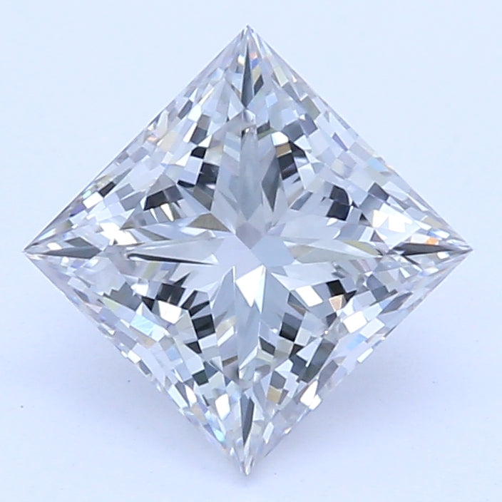 0.68 Carat Princess Lab Diamond with  Cut Diamond in 14KT  view 1
