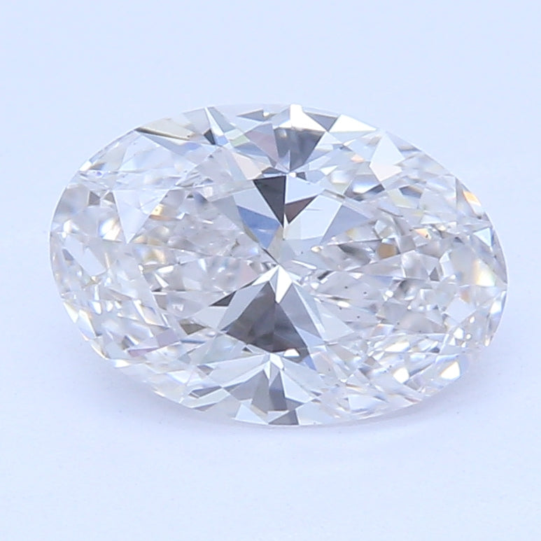 0.61 Carat Oval Lab Diamond with  Cut Diamond in 14KT  view 1
