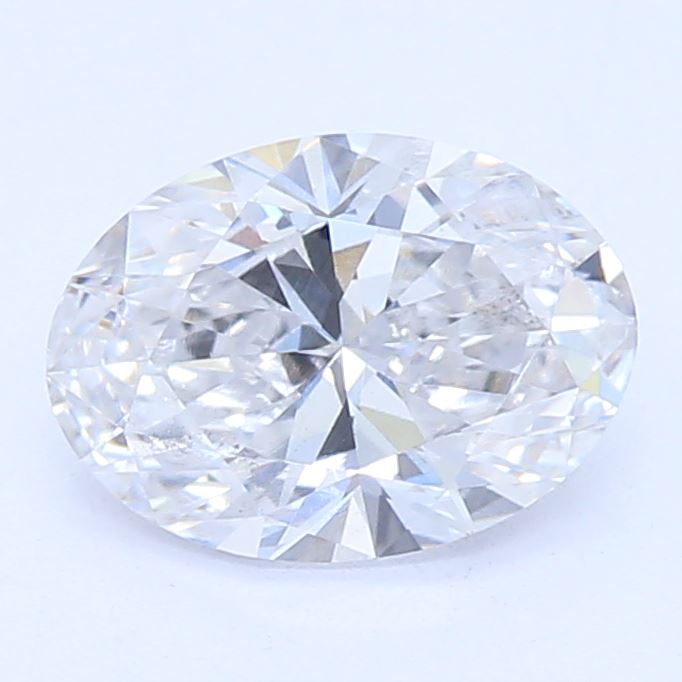 0.64 Carat Oval Lab Diamond with  Cut Diamond in 14KT  view 1
