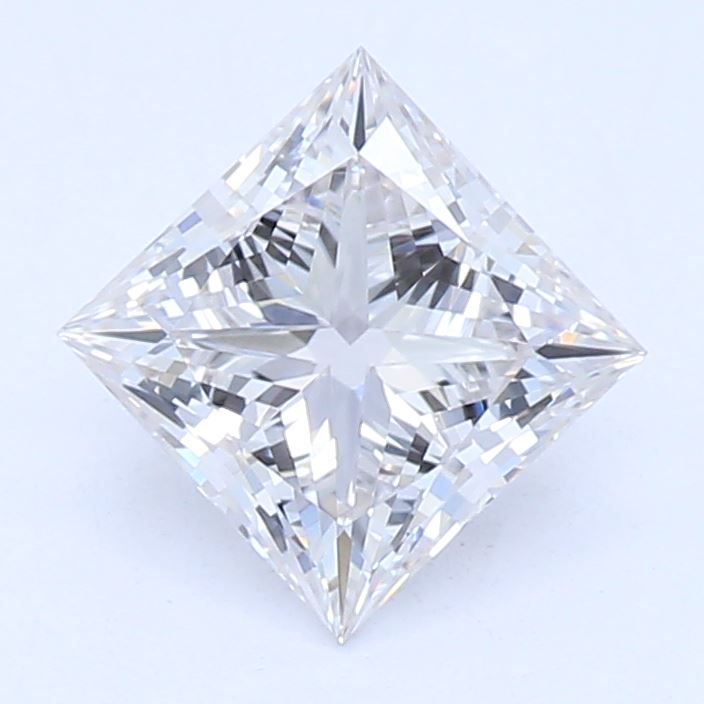 0.68 Carat Princess Lab Diamond with  Cut Diamond in 14KT  view 1
