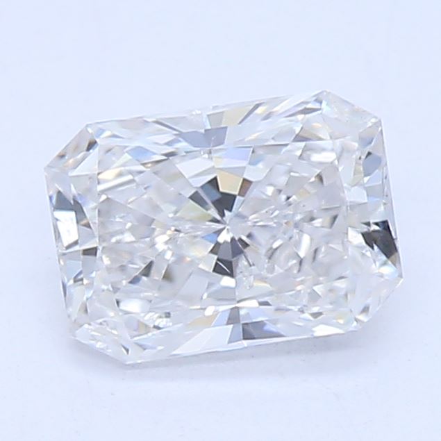 0.51 Carat Radiant Lab Diamond with  Cut Diamond in 14KT  view 1
