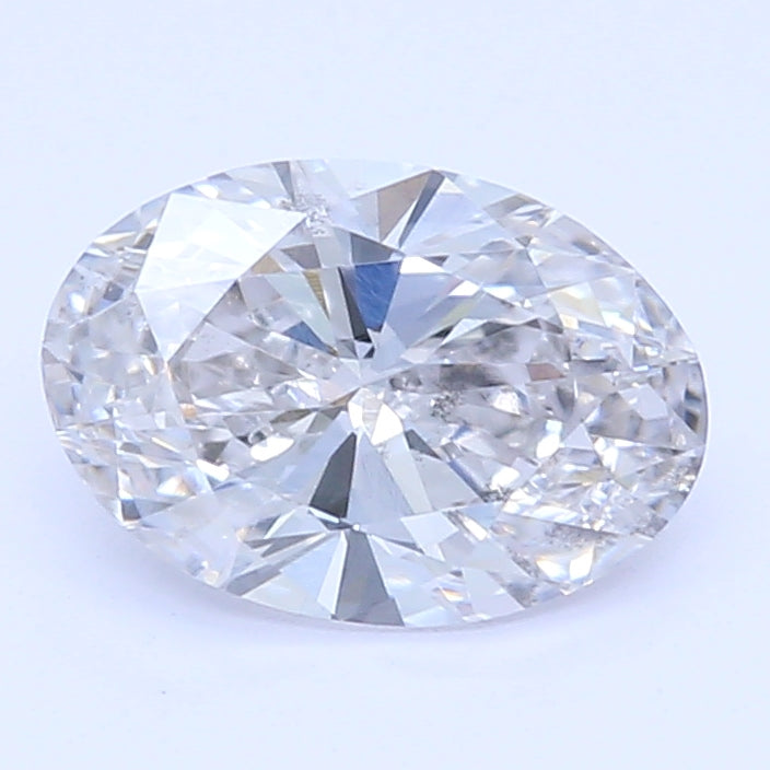 0.52 Carat Oval Lab Diamond with  Cut Diamond in 14KT  view 1
