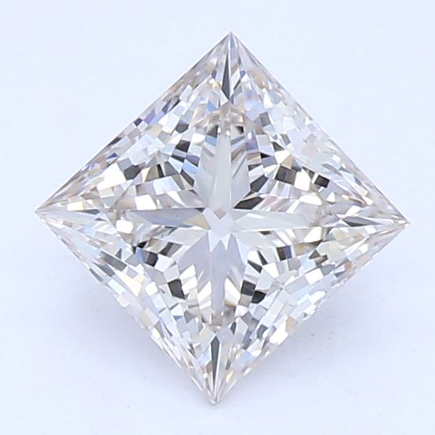 0.52 Carat Princess Lab Diamond with  Cut Diamond in 14KT  view 1
