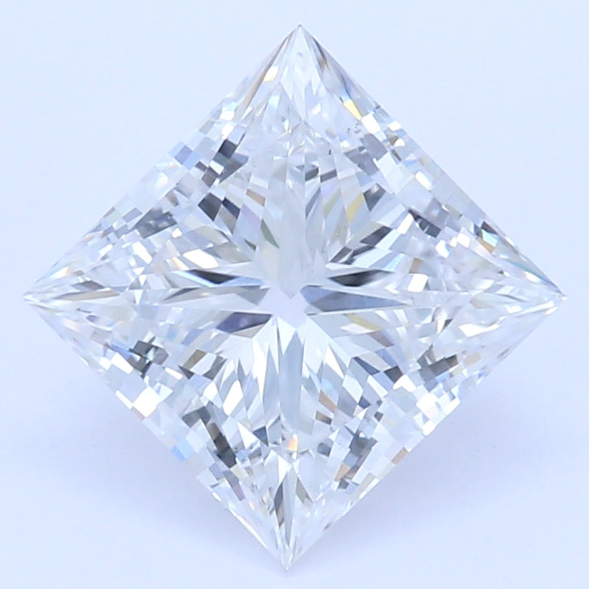 1.2 Carat Princess Lab Diamond with  Cut Diamond in 14KT  view 1
