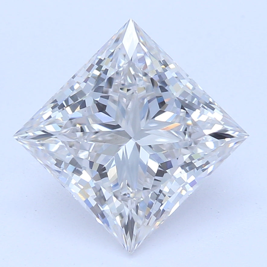 1.21 Carat Princess Lab Diamond with  Cut Diamond in 14KT  view 1
