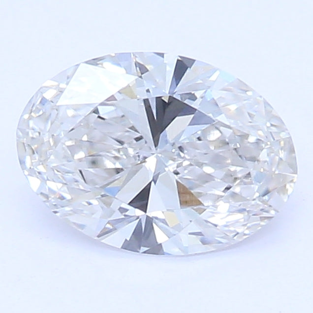 0.52 Carat Oval Lab Diamond with  Cut Diamond in 14KT  view 1
