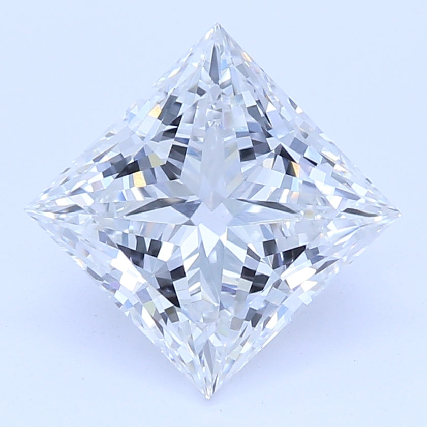 1.35 Carat Princess Lab Diamond with  Cut Diamond in 14KT  view 1
