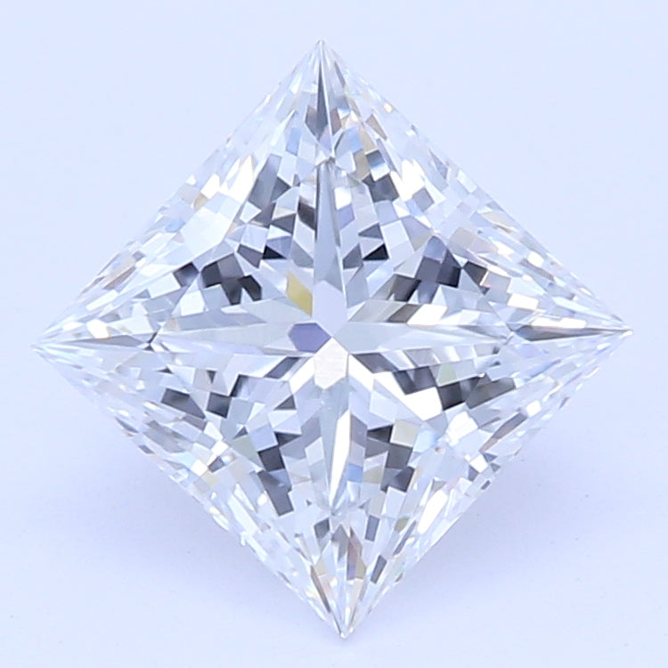 1.04 Carat Princess Lab Diamond with  Cut Diamond in 14KT  view 1
