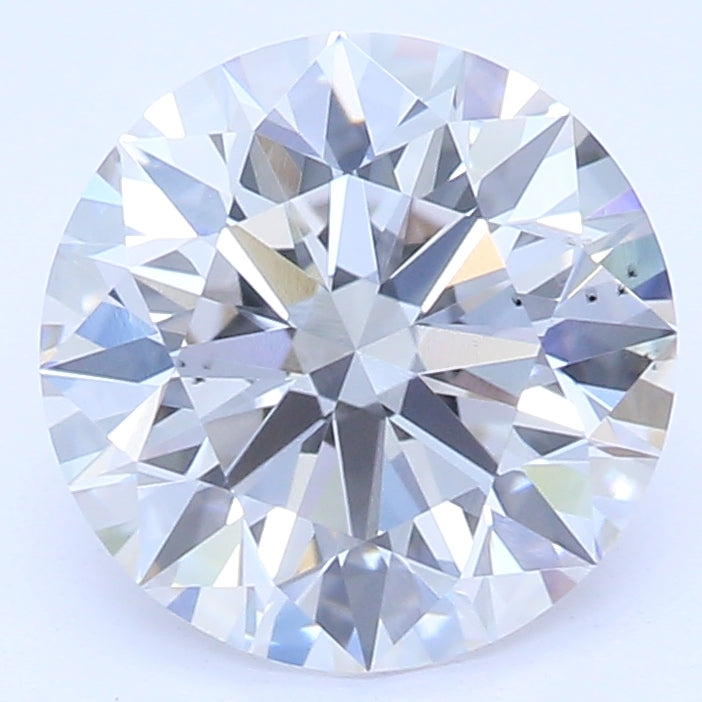 1.46 Carat Round Lab Diamond with  Cut Diamond in 14KT  view 1
