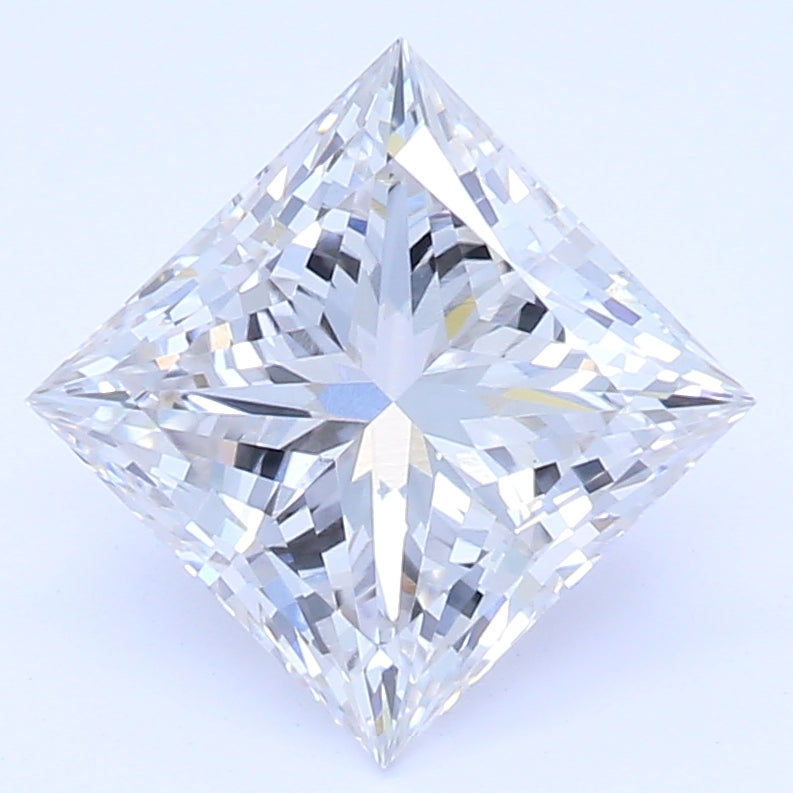 1.25 Carat Princess Lab Diamond with  Cut Diamond in 14KT  view 1
