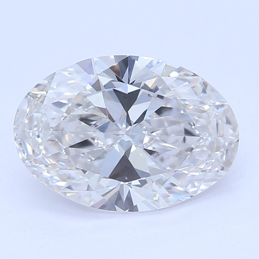 0.8 Carat Oval Lab Diamond with  Cut Diamond in 14KT  view 1
