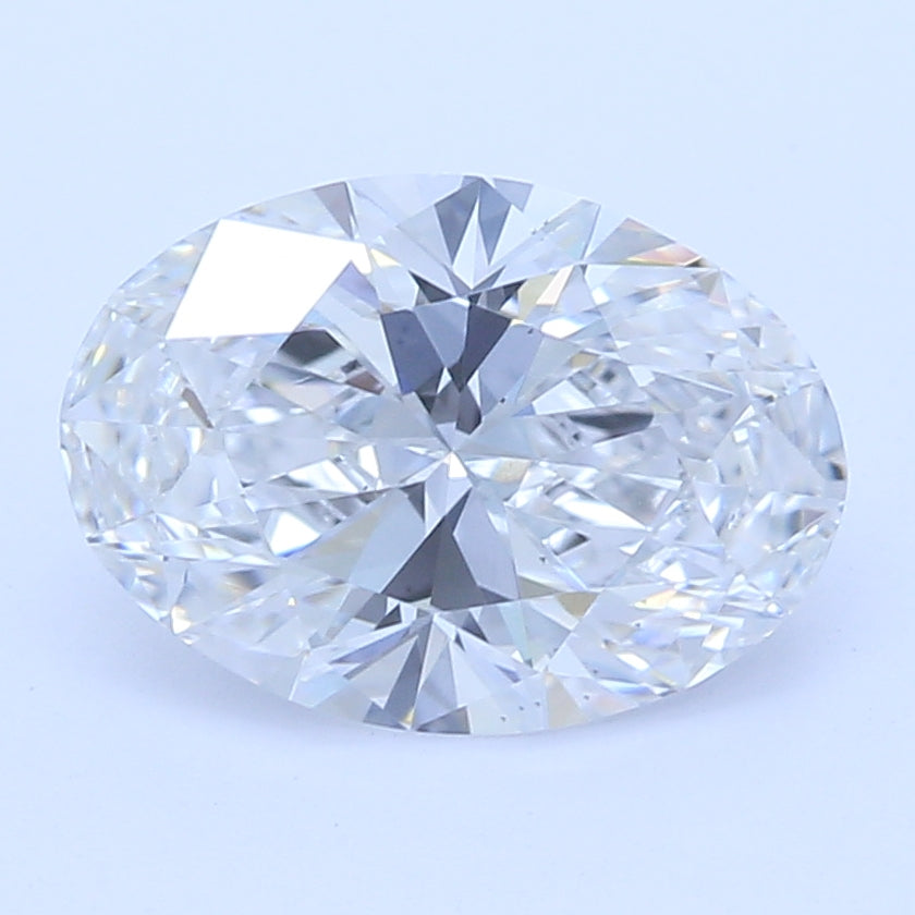 0.82 Carat Oval Lab Diamond with  Cut Diamond in 14KT  view 1
