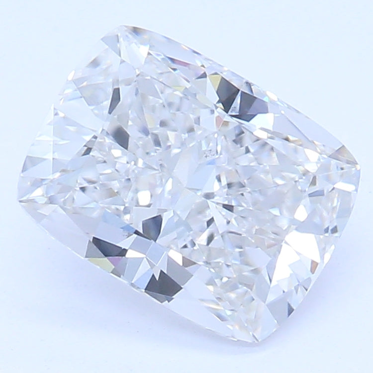 1.23 Carat Cushion Lab Diamond with  Cut Diamond in 14KT  view 1
