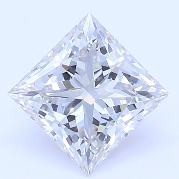 0.56 Carat Princess Lab Diamond with  Cut Diamond in 14KT  view 1
