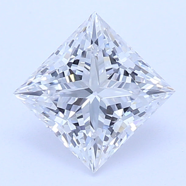 0.54 Carat Princess Lab Diamond with  Cut Diamond in 14KT  view 1

