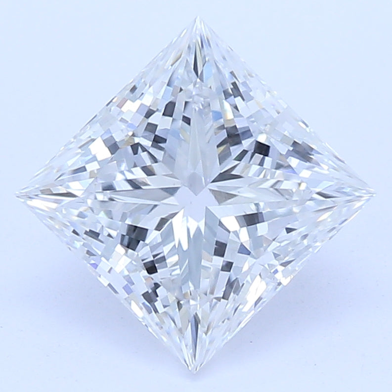 1.26 Carat Princess Lab Diamond with  Cut Diamond in 14KT  view 1
