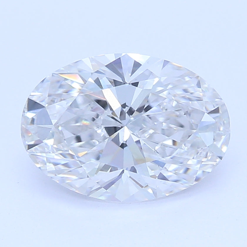 1.13 Carat Oval Lab Diamond with  Cut Diamond in 14KT  view 1
