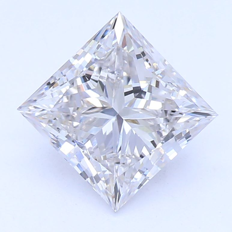 1.01 Carat Princess Lab Diamond with  Cut Diamond in 14KT  view 1
