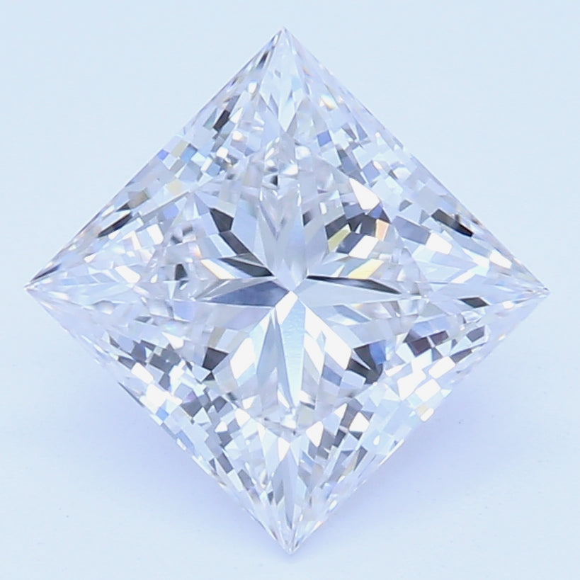 1.32 Carat Princess Lab Diamond with  Cut Diamond in 14KT  view 1
