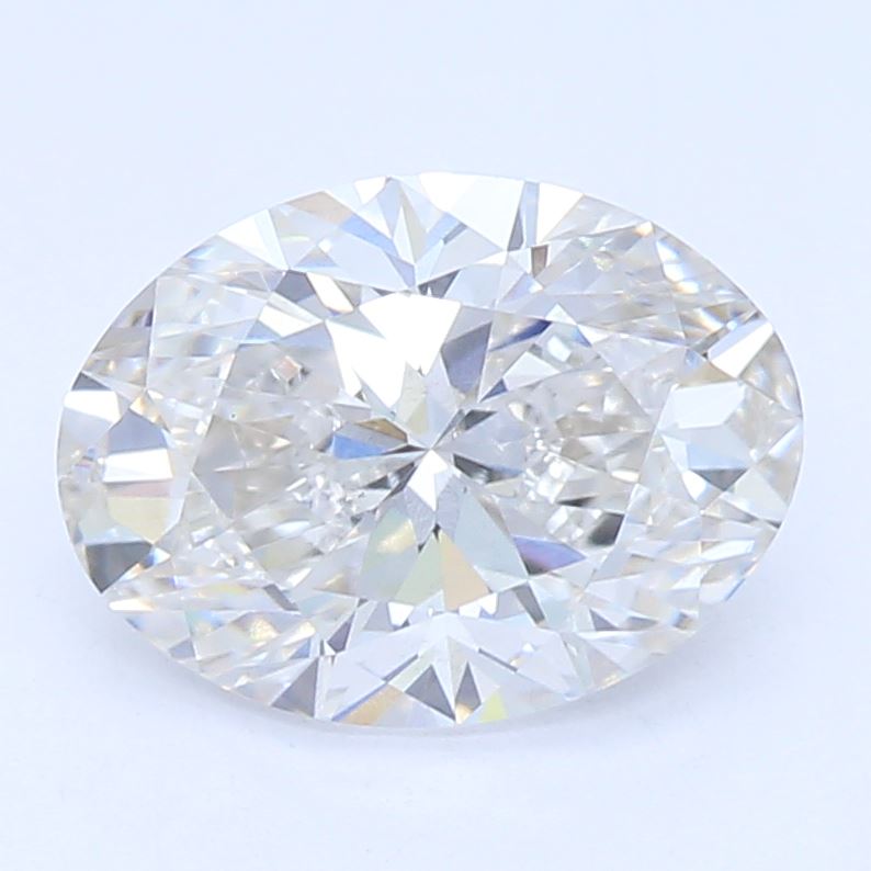 1.06 Carat Oval Lab Diamond with  Cut Diamond in 14KT  view 1
