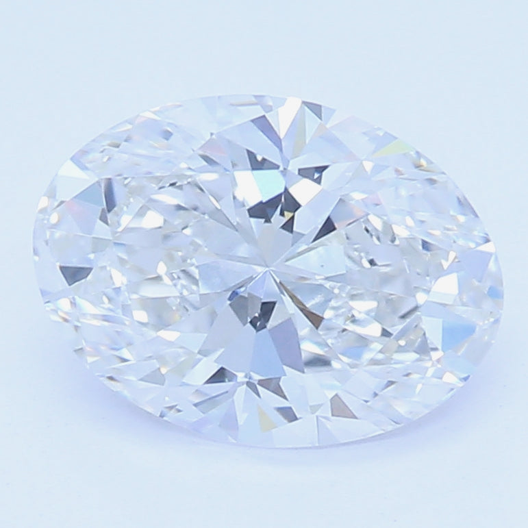 1.01 Carat Oval Lab Diamond with  Cut Diamond in 14KT  view 1

