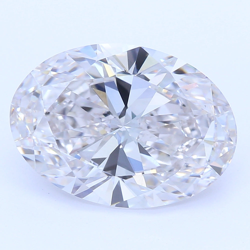 2.58 Carat Oval Lab Diamond with  Cut Diamond in 14KT  view 1
