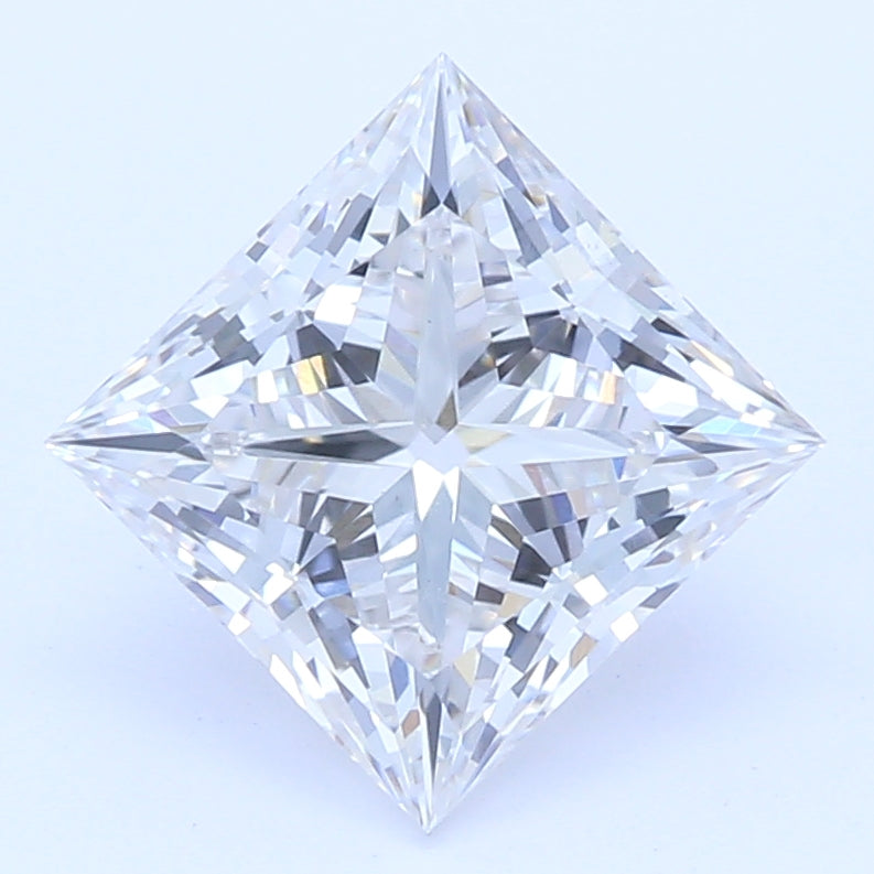 1.23 Carat Princess Lab Diamond with  Cut Diamond in 14KT  view 1
