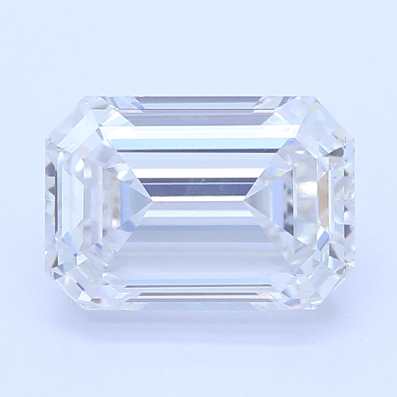 1.28 Carat Emerald Lab Diamond with  Cut Diamond in 14KT  view 1
