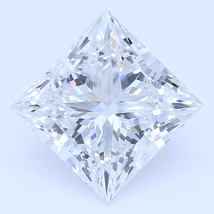 1.06 Carat Princess Lab Diamond with  Cut Diamond in 14KT  view 1
