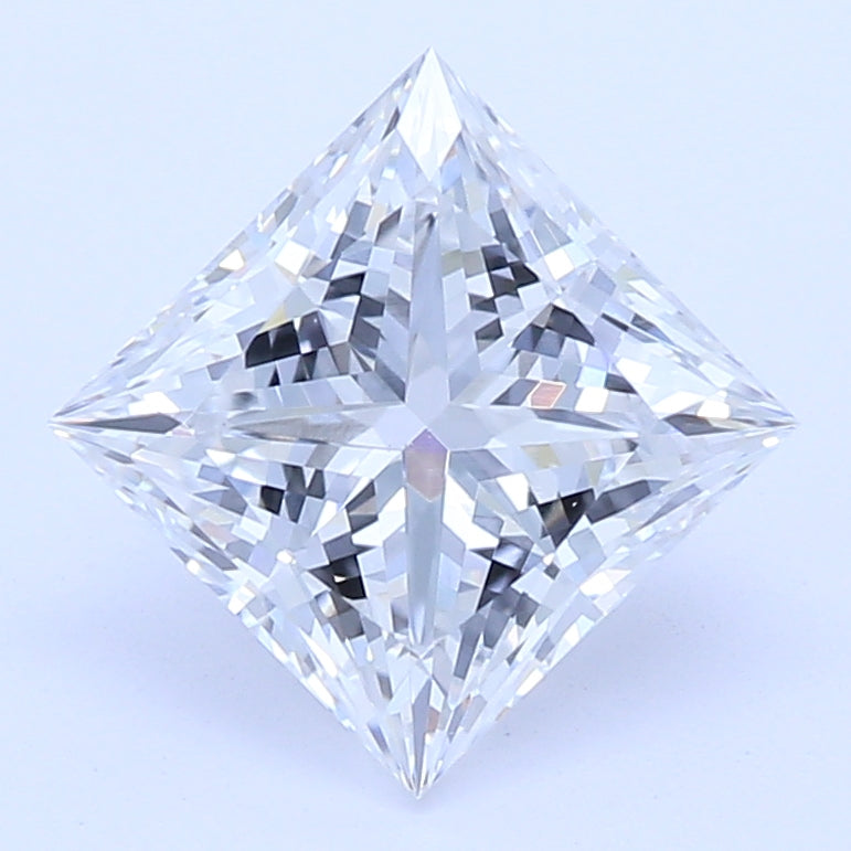 1.08 Carat Princess Lab Diamond with  Cut Diamond in 14KT  view 1
