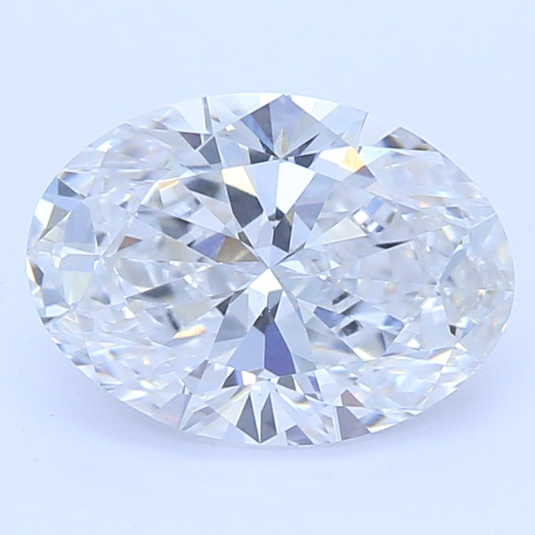 1.0 Carat Oval Lab Diamond with  Cut Diamond in 14KT  view 1
