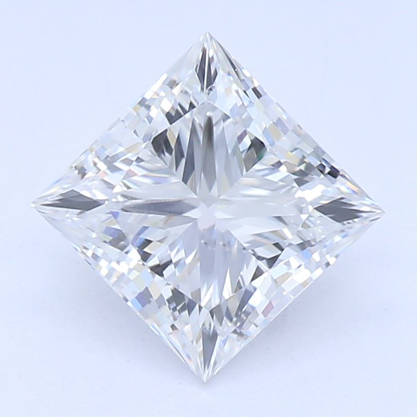1.15 Carat Princess Lab Diamond with  Cut Diamond in 14KT  view 1
