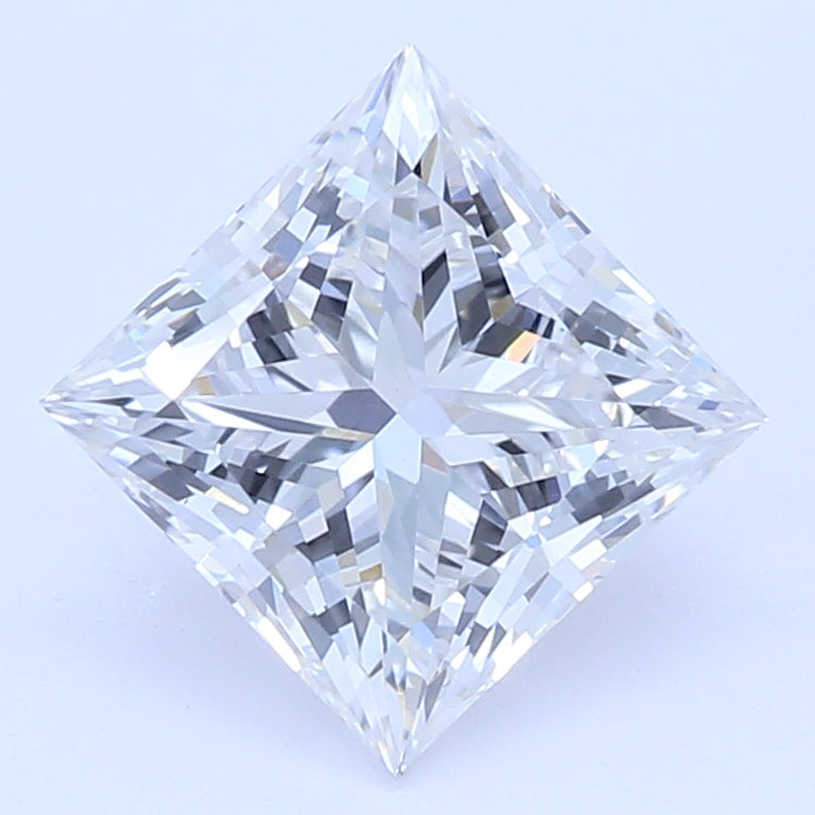 1.07 Carat Princess Lab Diamond with  Cut Diamond in 14KT  view 1
