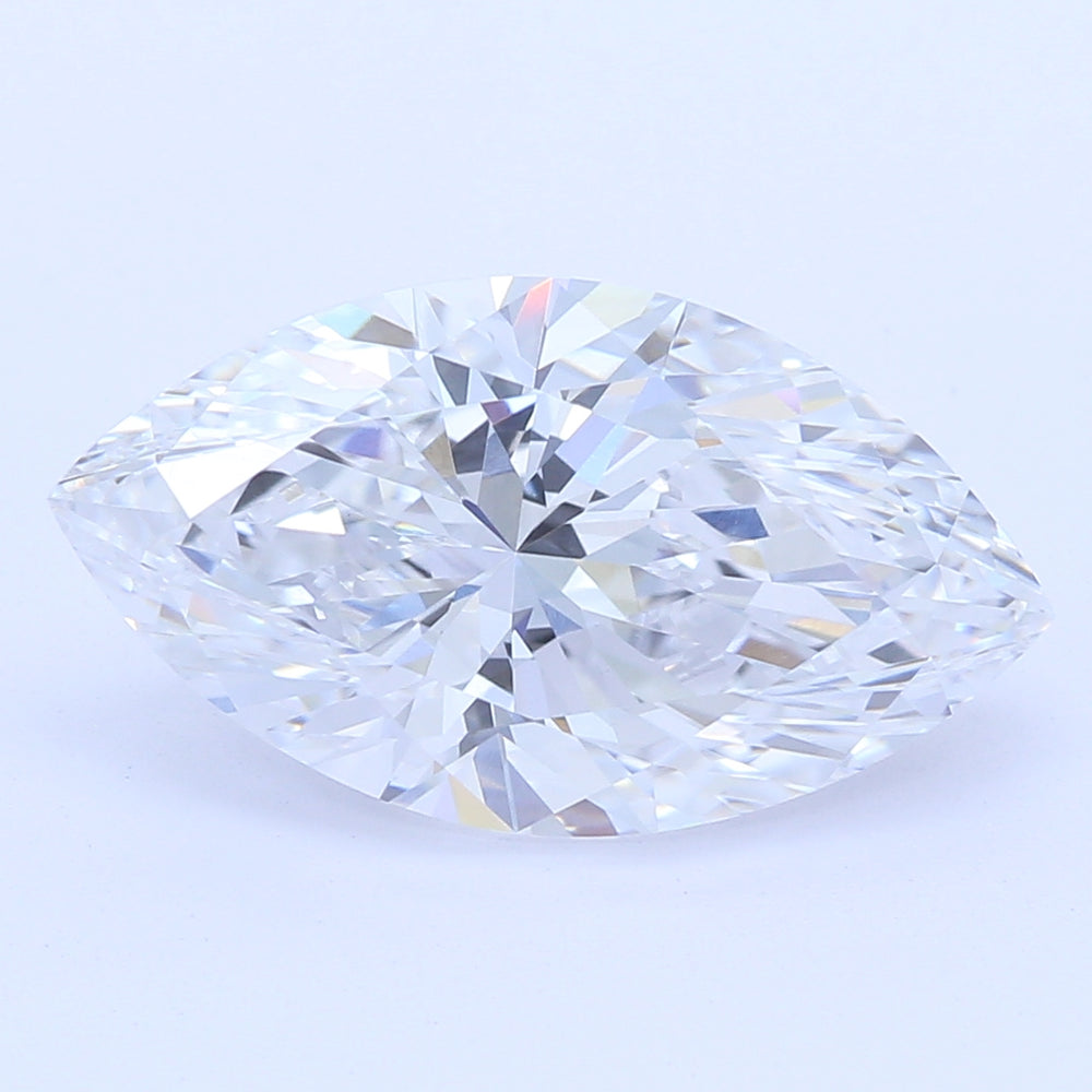 2.06 Carat Marquise Lab Diamond with  Cut Diamond in 14KT  view 1
