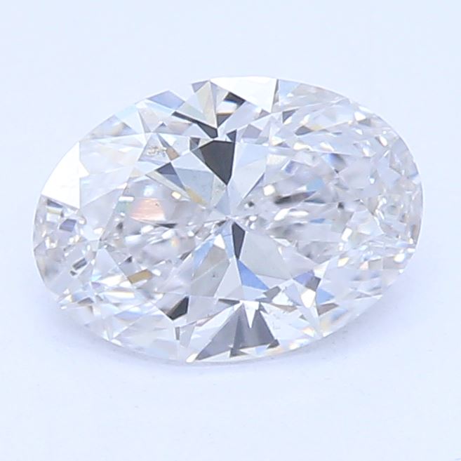 0.54 Carat Oval Lab Diamond with  Cut Diamond in 14KT  view 1

