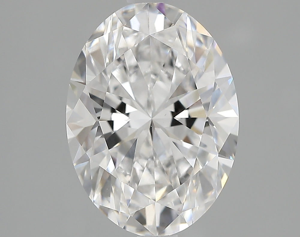 2.08 Carat Oval Lab Diamond with  Cut Diamond in 14KT  view 1
