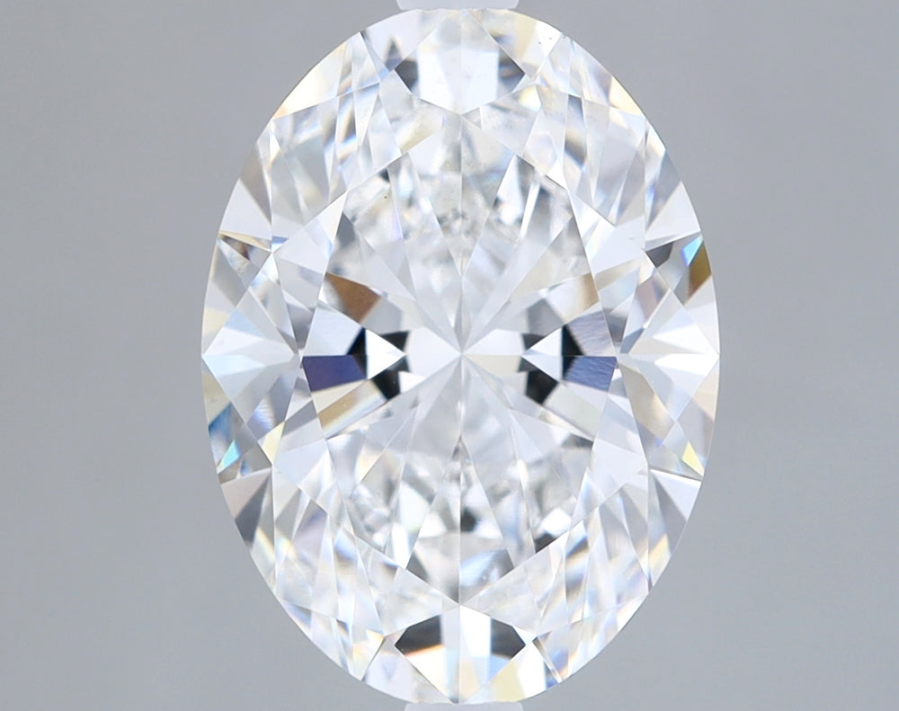 2.8 Carat Oval Lab Diamond with  Cut Diamond in 14KT  view 1
