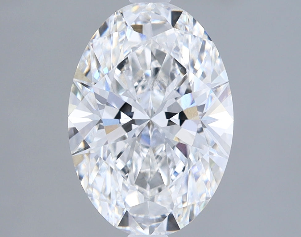 2.24 Carat Oval Lab Diamond with  Cut Diamond in 14KT  view 1
